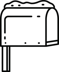 Mailbox snow winter post delivery letter mail service communication address box