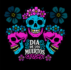 Mexican papel picado frame designs - ornate border cutouts with skull motifs, floral patterns and decorative edges in blue and pink colors. Traditional fiesta banners for Dia de los Muertos.