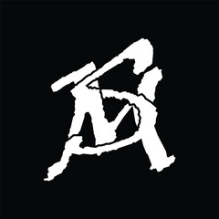   SM, logo SM ,Letter On luxury Logo
