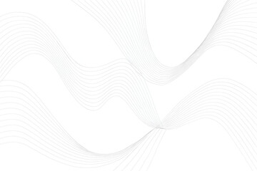 Minimalist White Wave Lines Abstract Background Vector