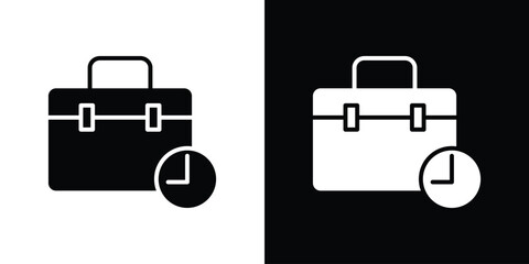 Work experience icon. Black and white simple flat design icon