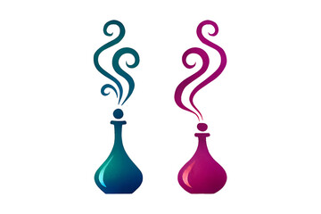 Magic Potion Bottles Vector Illustration