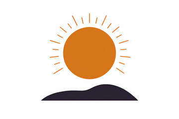Minimal Sunrise Vector Illustration