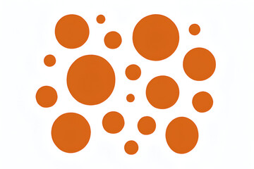 Seamless Orange Circle Pattern – Stylized Geometric Design on White Background for Decorative Use