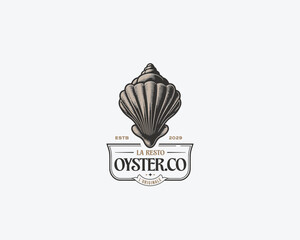 fresh seafood restaurant logo template 