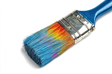 Fototapeta premium Painting Joy Rainbow Brushstrokes Artistic Creation with Colorful Pigments on transparent background