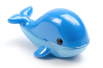 Fototapeta premium Toy Whale Sparkle Blue Children s Ocean Animal Underwater Marine Life Cute on transparent background