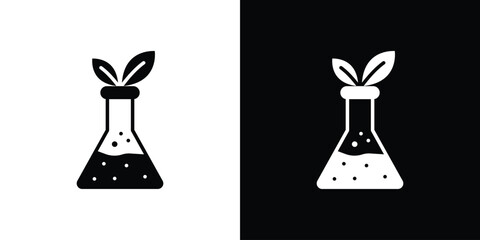 GMO icon. Black and white simple flat design icon
