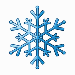 Fototapeta premium Detailed Blue Snowflake Symbol for Winter Decoration Design