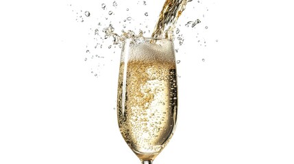 Isolated Wine and Beer Pouring Series Clean White Background Realistic Style