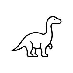 Simple line drawing of a dinosaur in minimalistic style  