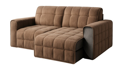 Obraz premium Padded sectional sofa cover with anti-slip backing for comfort in home theaters.