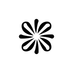 Starburst Flower SVG, Retro Bloom Icon SVG, Abstract Floral Symbol SVG, Decorative Emblem Design SVG, Mandala Outline SVG, SVG Files for Cricut