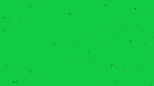 old film noise, grain and scratch on green screen animation ,chroma key retro vintage isolated overlay motion design element	