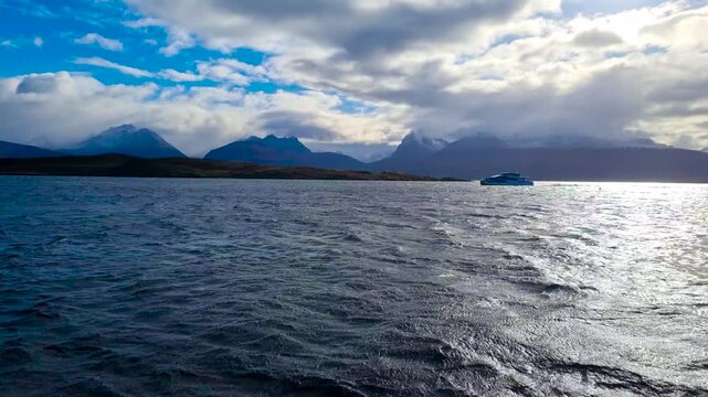 The Beagle Strait. Tierra del Fuego. Argentina.    