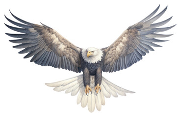 Obraz premium PNG Bald Eagle spreading wings eagle illustration bird.