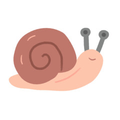 Cute Snail Illustration in Pastel Colors