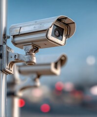 outdoor cameras on a pole 