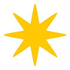 Sparkle Icon (Yellow, Transparent PNG) | Shiny Highlight Decoration Graphic	
