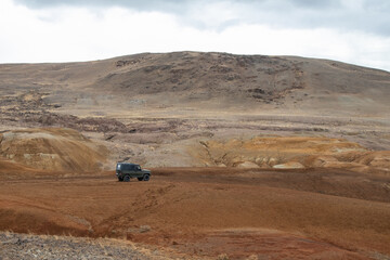 Off-Road Vehicle in Desert Landscape