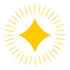 Sparkle Icon (Yellow, Transparent PNG) | Shiny Highlight Decoration Graphic	
