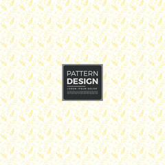 Elegant Floral Pattern Design with Soft Yellow Leaves and Flowers