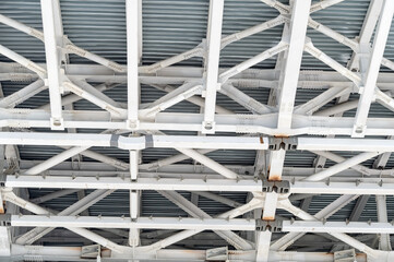 Metal frame of the new building