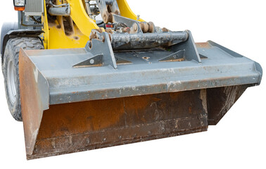 Large bulldozer bucket isolated on white