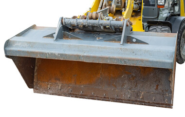 Large bulldozer bucket isolated on white