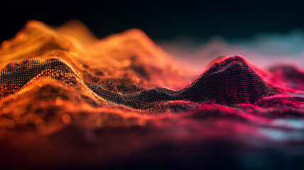 Data landscape formed by countless points suggesting machine learning surfaces anomaly detection and predictive insight across complex systems.
