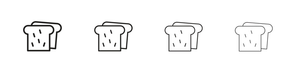 White bread icon set vector eps10. illustration, logo sign symbol pictogram template