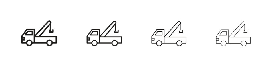 Tow truck icon set vector eps10. illustration, logo sign symbol pictogram template