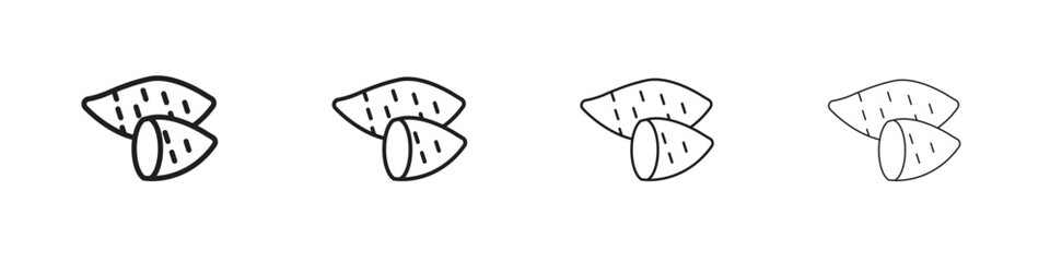 Sweet potato icon set vector eps10. illustration, logo sign symbol pictogram template