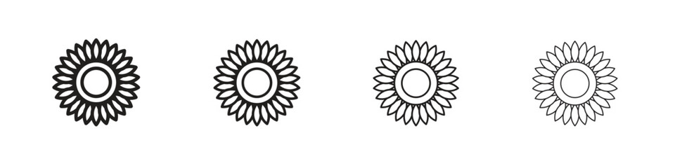 Sunflower icon set vector eps10. illustration, logo sign symbol pictogram template