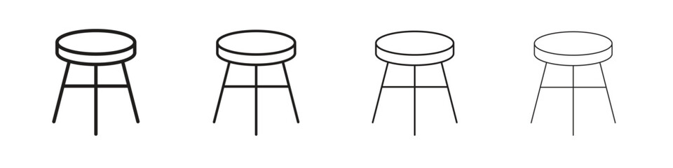 Stool icon set vector eps10. illustration, logo sign symbol pictogram template