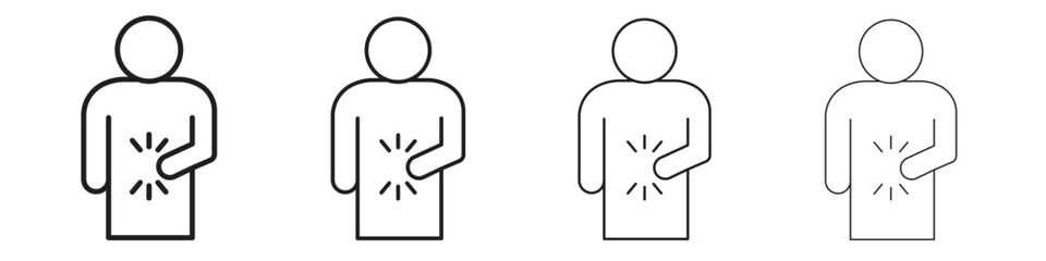 Stomachache icon set vector eps10. illustration, logo sign symbol pictogram template