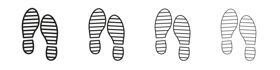 Shoe print icon set vector eps10. illustration, logo sign symbol pictogram template