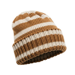 Fototapeta premium Striped knit hat isolated on transparent background