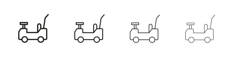 Pushing car icon set vector eps10. illustration, logo sign symbol pictogram template