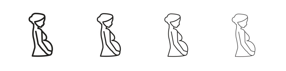 Pregnant woman icon set vector eps10. illustration, logo sign symbol pictogram template