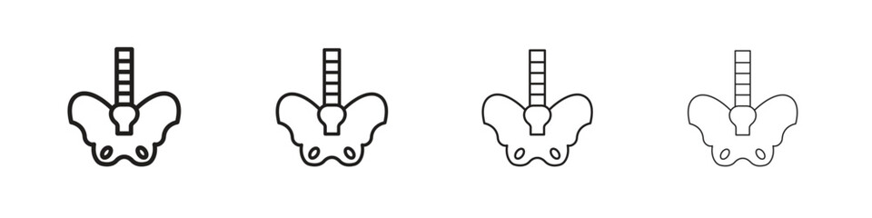 Pelvic area icon set vector eps10. illustration, logo sign symbol pictogram template