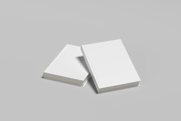 Blank Book Mockup Isolated on grey to replace your design

