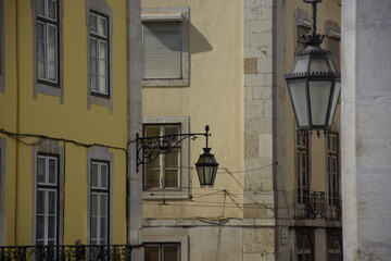Old Street Lamp in Lisbon, Portugal