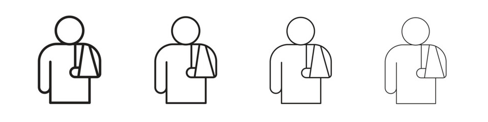 Fototapeta premium Injury icon set vector eps10. illustration, logo sign symbol pictogram template