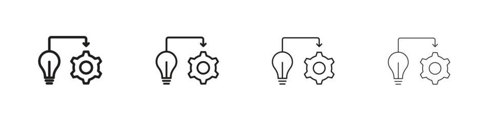 Implementation icon set vector eps10. illustration, logo sign symbol pictogram template