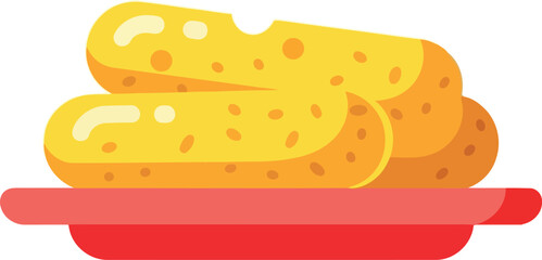 Crispy fried chicken fingers plated delicious comfort food vector