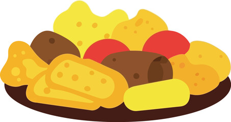 Vibrant fruit platter fresh healthy food dessert snack dessert vector