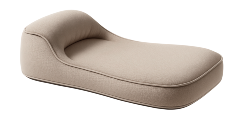 Orthopedic pet bed with a contoured shape and breathable fabric for city living.