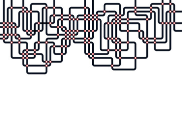 Circuit connect lines and dots. Network technology and Connection concept. Decentralized network nodes connections