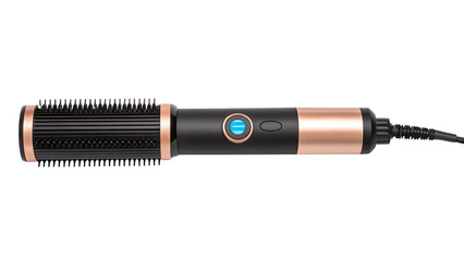 Professional heated hair straightening brush for salon quality results at home.